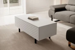 SCALIA II ŁAWA 120 2K - biały mat / czarne nogi