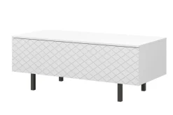 SCALIA II ŁAWA 120 2K - biały mat / czarne nogi