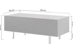 SCALIA II ŁAWA 120 2K - labrador / złote nogi