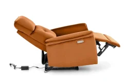 SEMIR fotel z funkcja elektrycznego rozkładania / gniazdo USB, cynamonowy (2p=1szt)1 sztuka