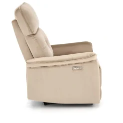SEMIR fotel z funkcja elektrycznego rozkładania / gniazdo USB, beżowy (2p=1szt)1 sztuka
