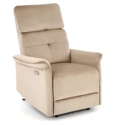 SEMIR fotel z funkcja elektrycznego rozkładania / gniazdo USB, beżowy (2p=1szt)1 sztuka
