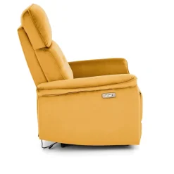 SEMIR fotel z funkcja elektrycznego rozkładania / gniazdo USB, musztardowy (2p=1szt)1 sztuka