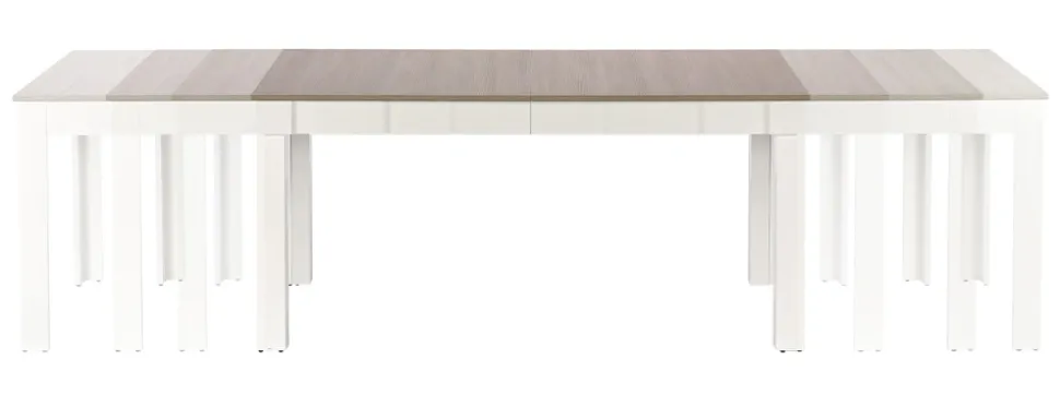 SEWERYN 160/300 cm stół kolor dąb sonoma / biały (160-300x90x76 cm) (3p=1szt)1 sztuka