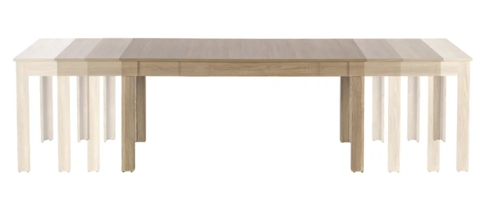 SEWERYN 160/300 cm stół kolor dąb sonoma (160-300x90x76 cm) (3p=1szt)1 sztuka
