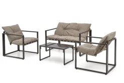 SHARK zestaw ogrodowy ( sofa + fotel 2x + ława ), ciemny brąz / cappuccino (1p=1szt)1 sztuka