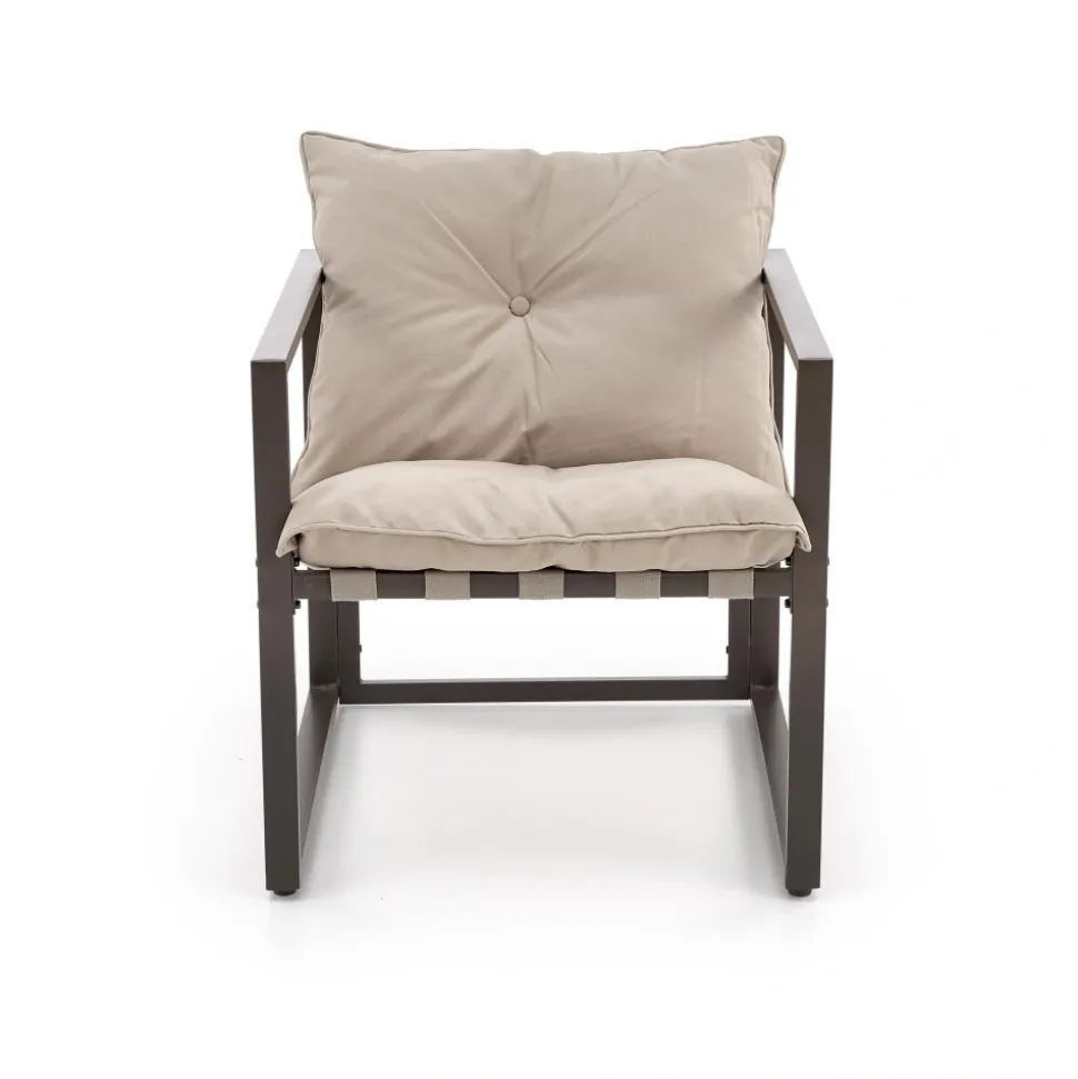 SHARK zestaw ogrodowy ( sofa + fotel 2x + ława ), ciemny brąz / cappuccino (1p=1szt)1 sztuka