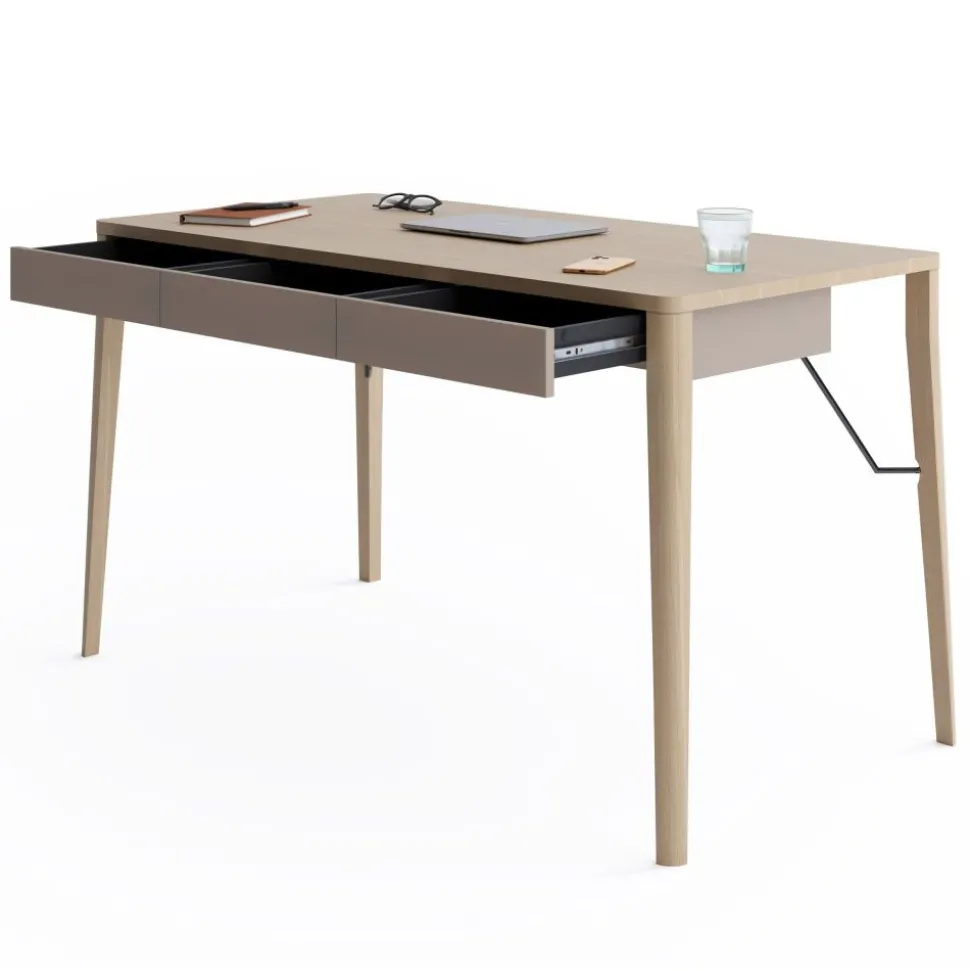 Skandynawskie biurko z szufladami Lenart MATCH MK-01