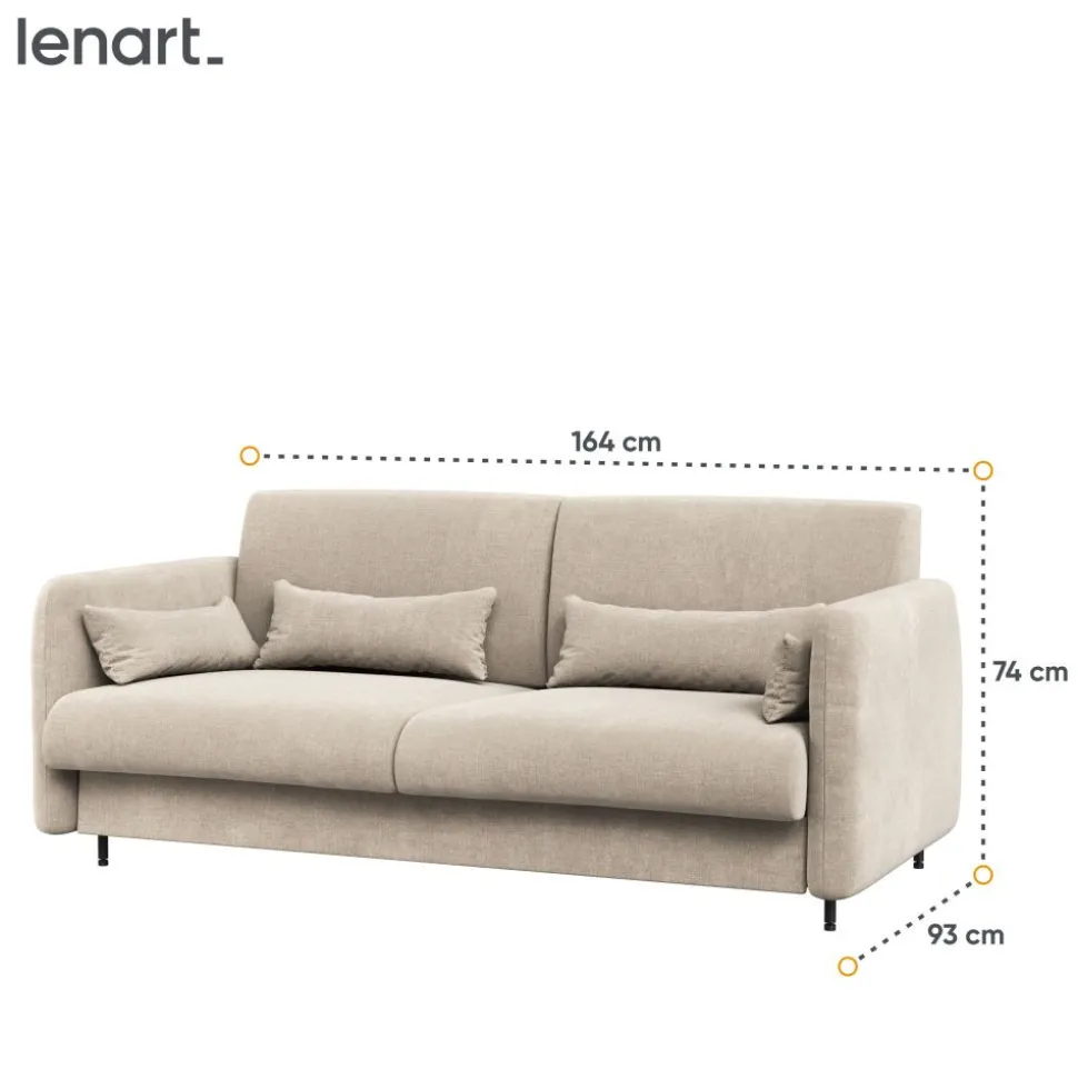 SOFA BEŻOWA do półkotapczanu BED CONCEPT Lenart TKANINA ART 82610