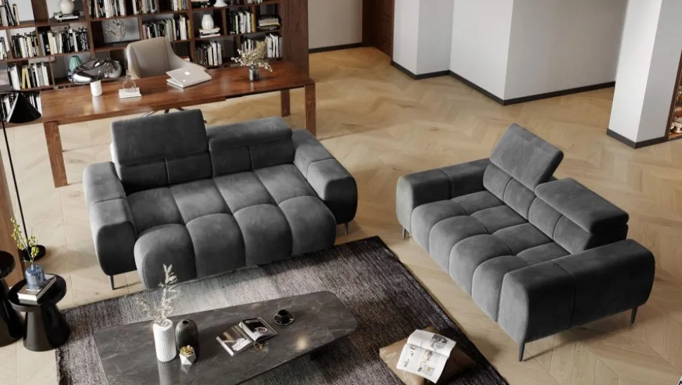 Sofa do salonu z regulowanymi zagłówkami Wersal Plaza 3/3E