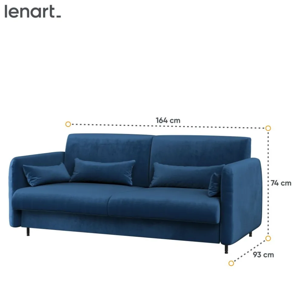 SOFA GRANATOWA do półkotapczanu BED CONCEPT Lenart TKANINA SOLO 263
