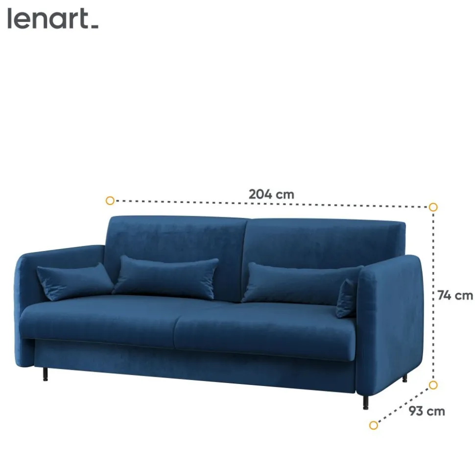 SOFA GRANATOWA do półkotapczanu BED CONCEPT Lenart TKANINA SOLO 263