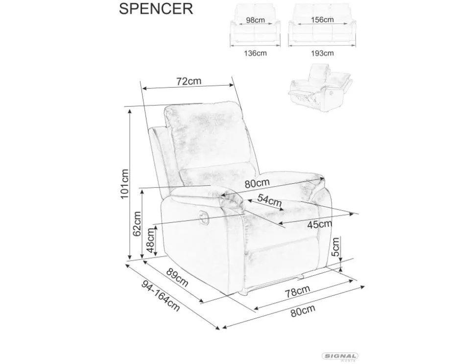 Sofa rozkładana Spencer 2 Velvet