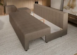 Sofa rozkładana z poduszkami Hauss Vero brązowa Tilia 17