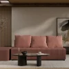 Sofa rozkładana z poduszkami Hauss Vero różowa Tilia 62