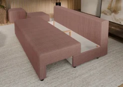 Sofa rozkładana z poduszkami Hauss Vero różowa Tilia 62