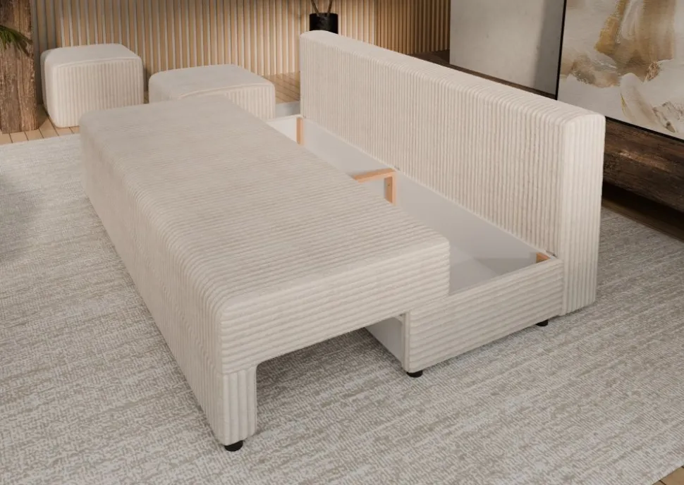 Sofa rozkładana z poduszkami Hauss Vero ecru Tilia 01