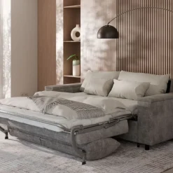 Sofa z materacem 160x196 cm i stelażem włoskim Hauss Carmen szara