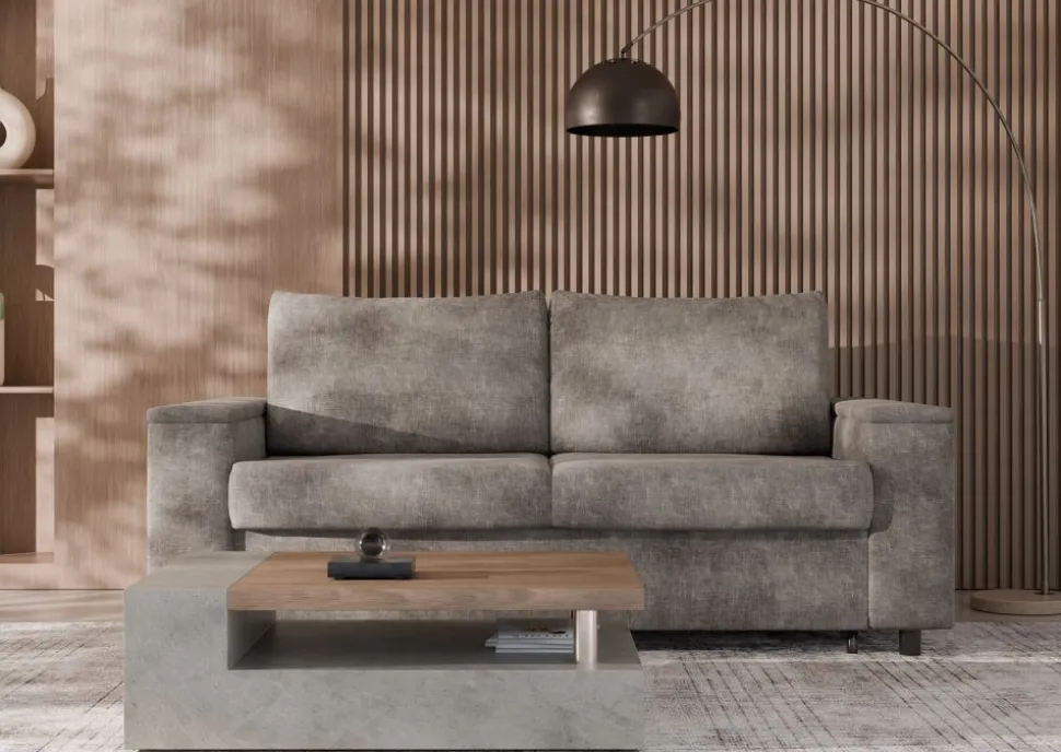 Sofa z materacem 160x196 cm i stelażem włoskim Hauss Carmen szara
