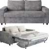 Sofa z materacem 120x196 cm i stelażem włoskim Hauss Carmen szara