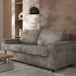 Sofa z materacem 120x196 cm i stelażem włoskim Hauss Carmen szara