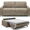 Sofa ze stelażem włoskim i materacem 140x200 brązowa Tino Poso 03
