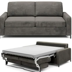 Sofa ze stelażem włoskim i materacem 140x200 grafitowa Tino Poso 22