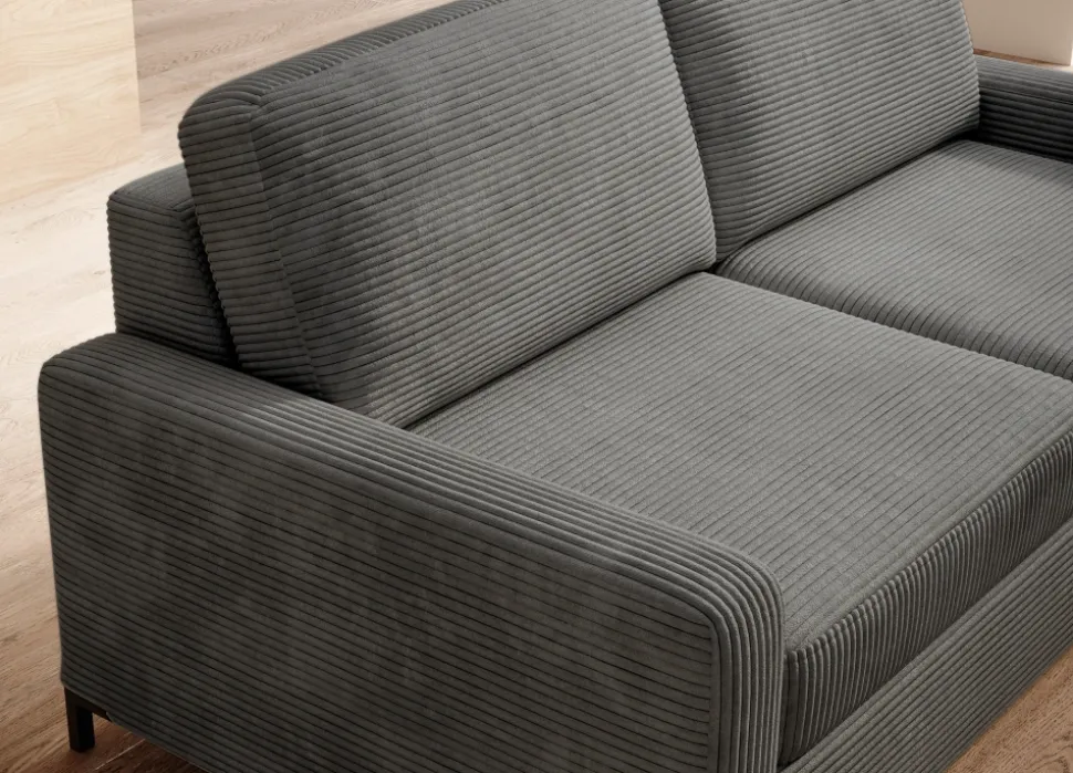 Sofa ze stelażem włoskim i materacem 140x200 grafitowa Tino Poso 22