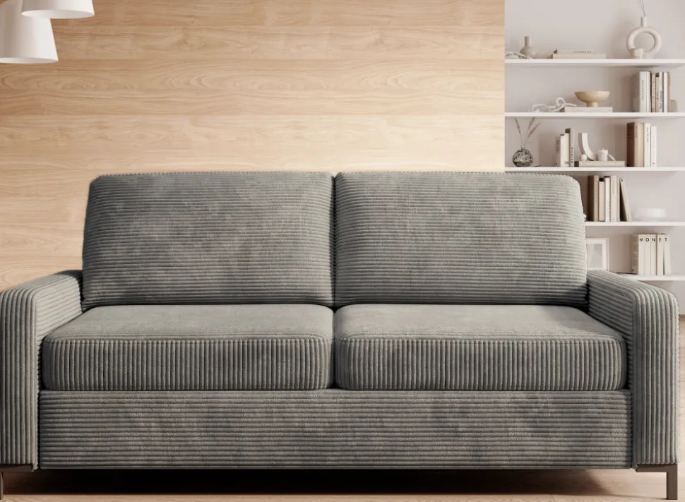 Sofa ze stelażem włoskim i materacem 140x200 grafitowa Tino Poso 22