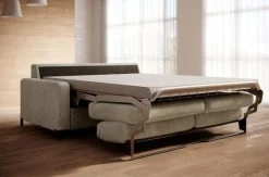 Sofa ze stelażem włoskim i materacem 140x200 beżowa Tino Poso 100
