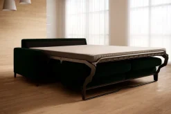 Sofa ze stelażem włoskim i materacem 120x200 zielona Tino Element 12