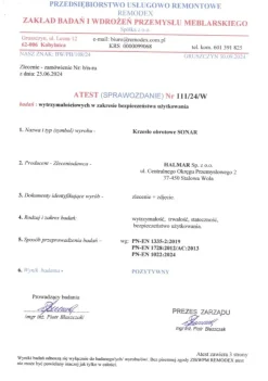 SONAR fotel gabinetowy czarny1 sztuka