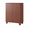 SONATIA II KREDENS 120 2D2SZ - burgund / nogi kule