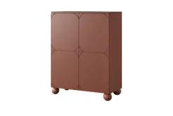 SONATIA II KREDENS 120 2D2SZ - burgund / nogi kule