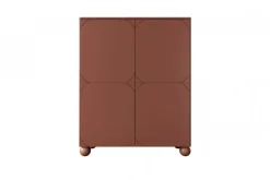 SONATIA II KREDENS 120 2D2SZ - burgund / nogi kule