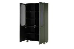 SONATIA II WITRYNA 100 4D - oliwka / nogi kule
