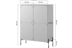 SONATIA KREDENS 120 2D2SZ - burgund