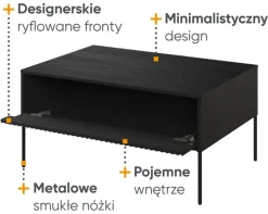Stolik do salonu Lenart Trend TR-09 czarny