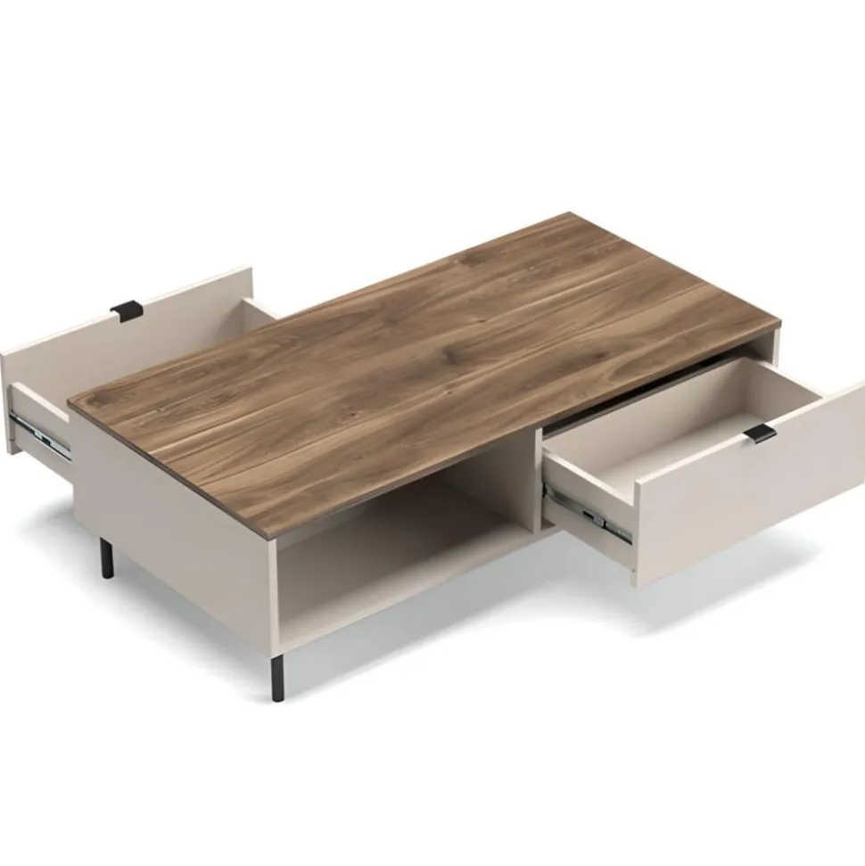 Stolik kawowy ława EVO 1s/120 cm kaszmir / dąb castello EO-04