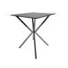 Stolik pomocniczy glamour Torino 40/40/57cm boczny stolik nocny czarne szkło srebrny