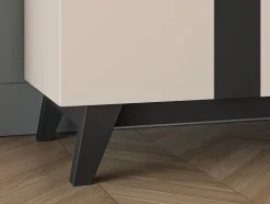 Szafa dwudrzwiowa kaszmir Freshion 01 cashmere/czarny - szafa 2D