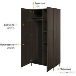Szafa dwudrzwiowa Lenart Piemonte PE-01
