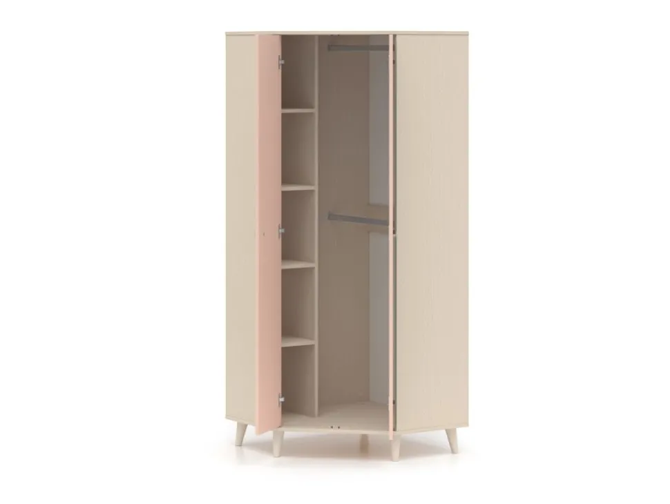 Szafa narożna Mevel 01 ML Meble – Millenial Pink / Piasek Pustyni