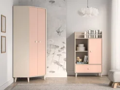 Szafa narożna Mevel 01 ML Meble – Millenial Pink / Piasek Pustyni