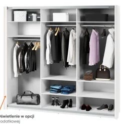 Szafa przesuwna z lustrem 250 cm Lenart Maxi MX-06