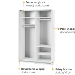 Szafa przesuwna z lustrem 150 cm Lenart Maxi MX-02