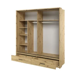 Szafa przesuwna z lustrem Lenart Arti AR-05 dąb artisan