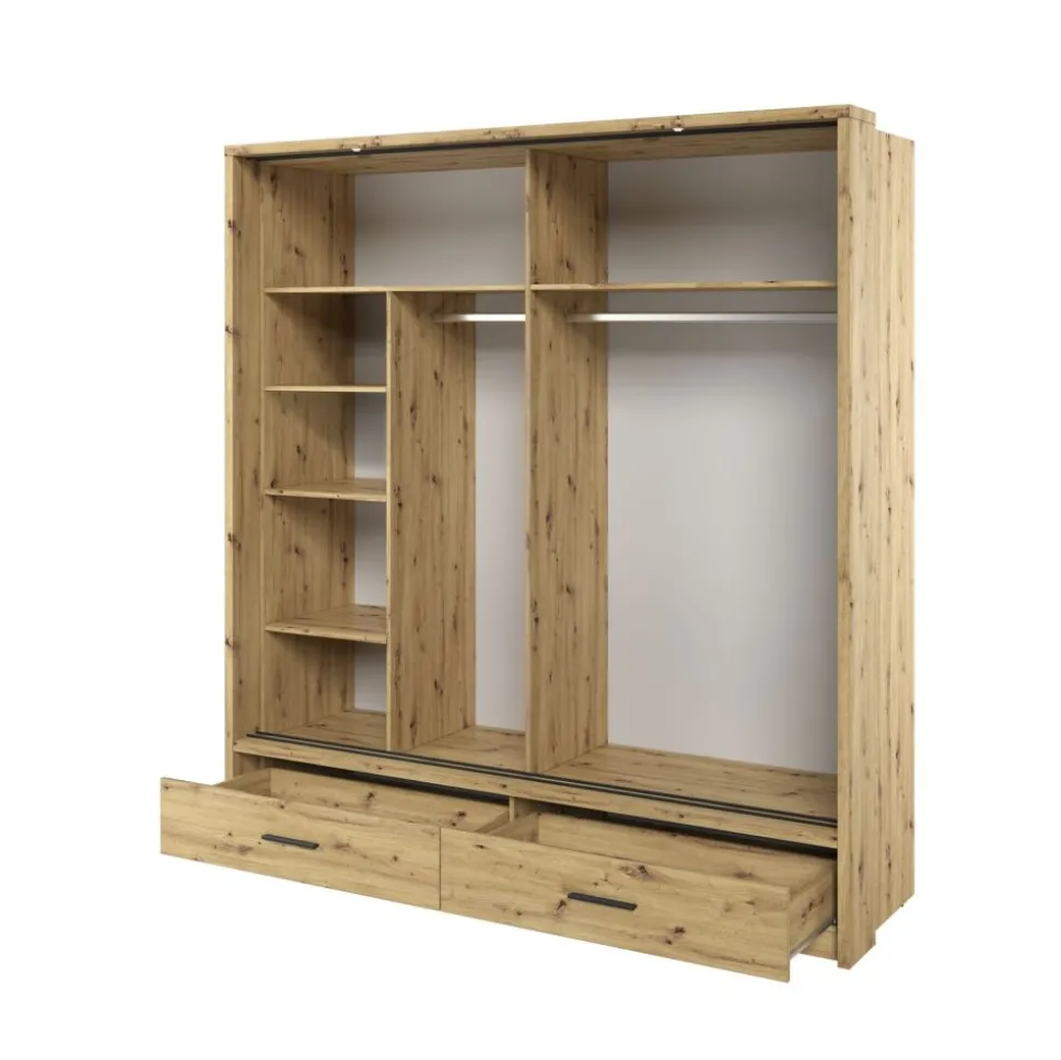 Szafa przesuwna z lustrem Lenart Arti AR-05 dąb artisan