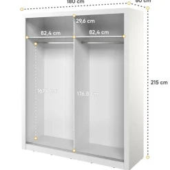 Szafa ryflowana z lustrem Lenart Arti AR-28P