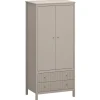 Szafa ryflowana z szufladami kolor taupe KLEO KL-08